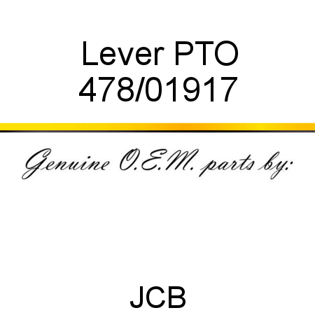 Lever, PTO 478/01917
