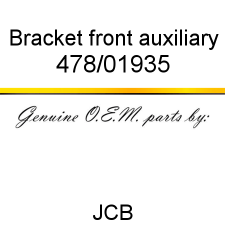 Bracket, front auxiliary 478/01935
