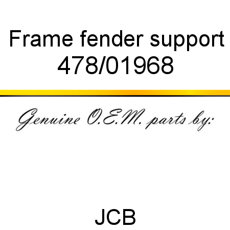 Frame, fender support 478/01968