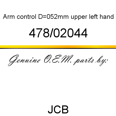 Arm, control, D=052mm, upper left hand 478/02044