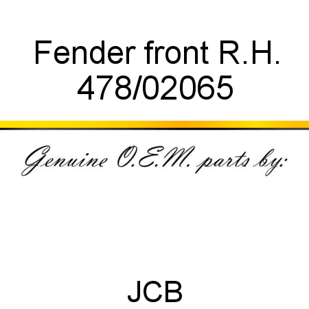 Fender, front, R.H. 478/02065