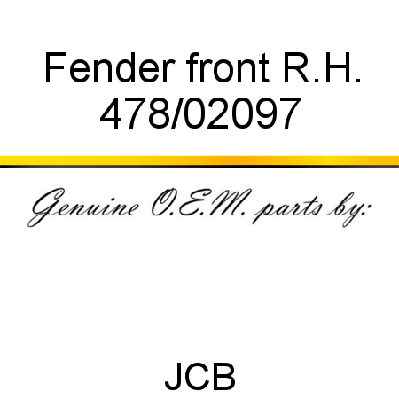 Fender, front, R.H. 478/02097