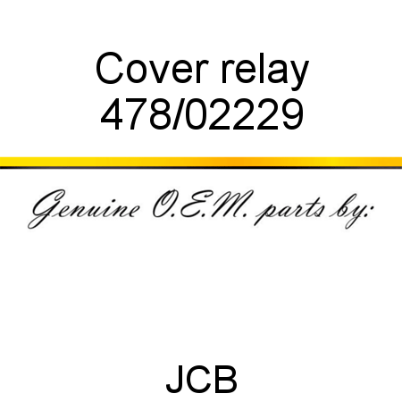 Cover, relay 478/02229