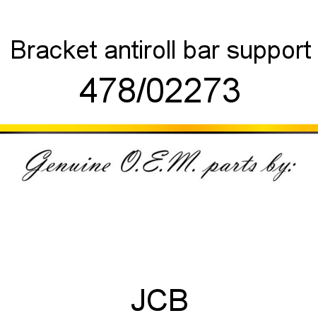 Bracket, antiroll bar support 478/02273