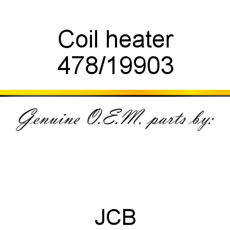 Coil, heater 478/19903