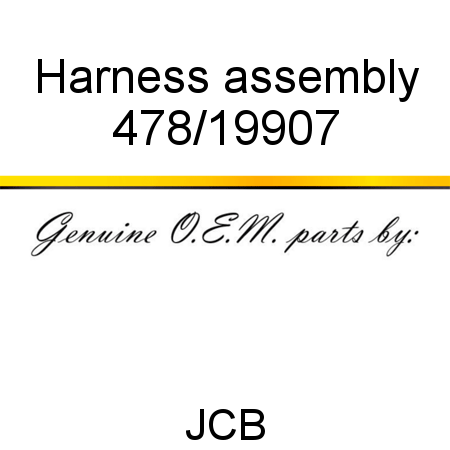 Harness, assembly 478/19907