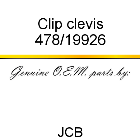 Clip, clevis 478/19926