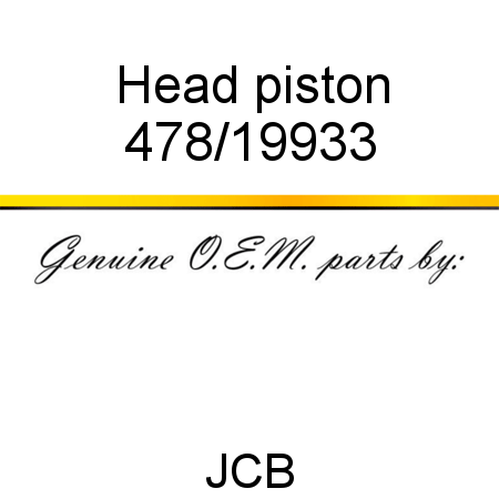 Head, piston 478/19933