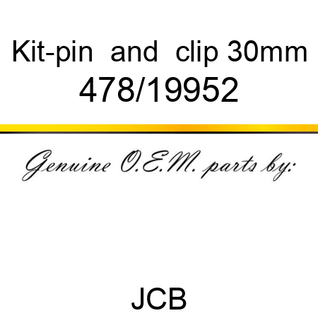 Kit-pin & clip, 30mm 478/19952