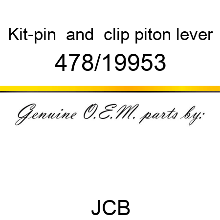 Kit-pin & clip, piton lever 478/19953