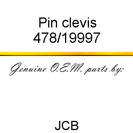 Pin, clevis 478/19997