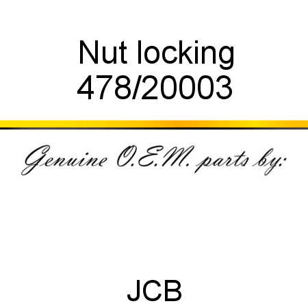 Nut, locking 478/20003