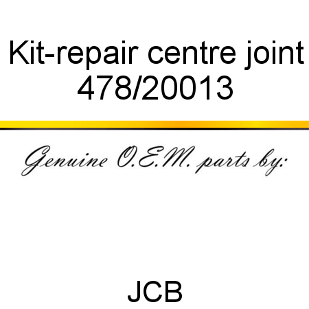 Kit-repair, centre joint 478/20013