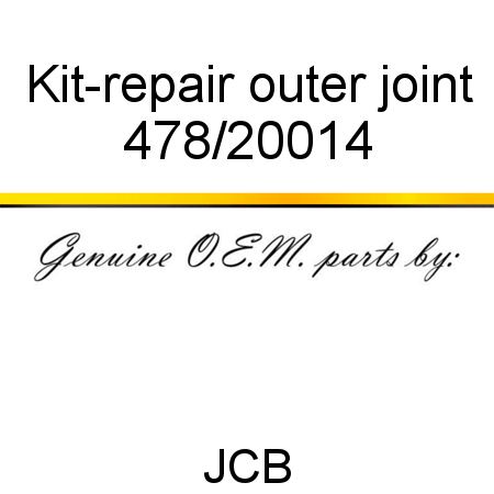 Kit-repair, outer joint 478/20014