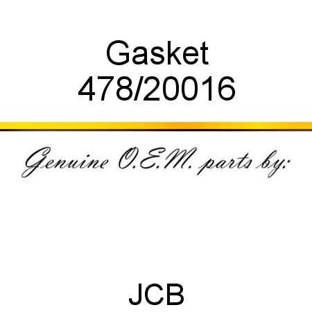 Gasket 478/20016