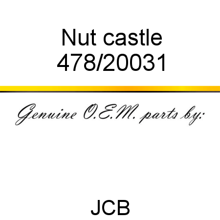 Nut, castle 478/20031