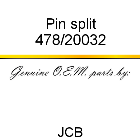 Pin, split 478/20032