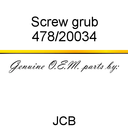 Screw, grub 478/20034