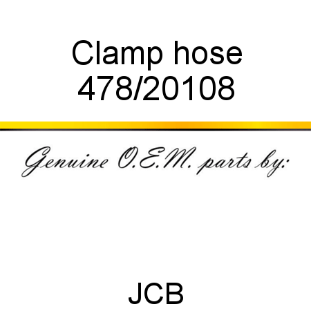Clamp, hose 478/20108