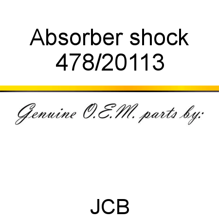 Absorber, shock 478/20113