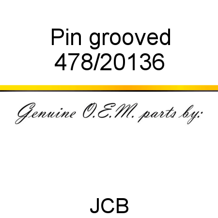 Pin, grooved 478/20136