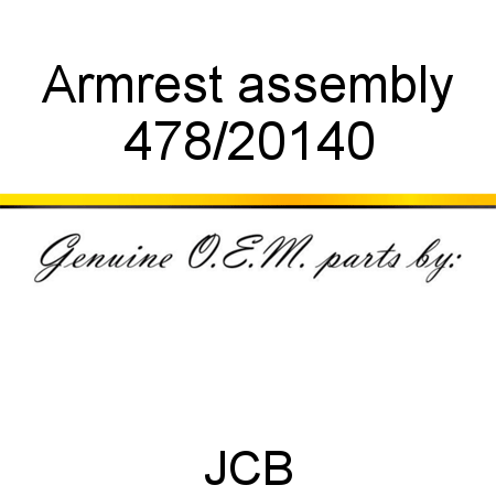 Armrest, assembly 478/20140