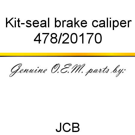 Kit-seal, brake caliper 478/20170