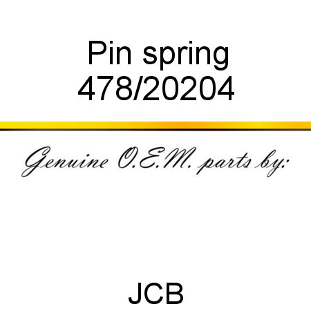 Pin, spring 478/20204