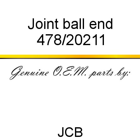 Joint, ball end 478/20211