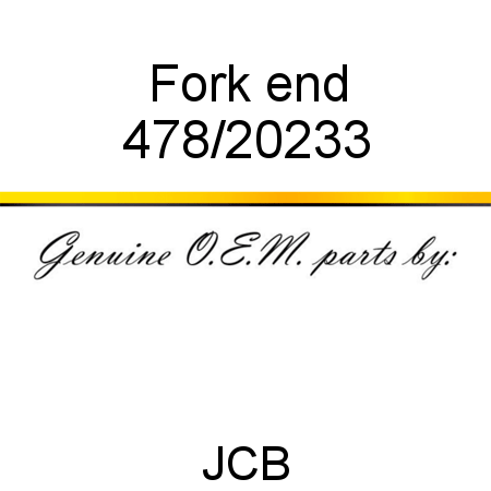 Fork, end 478/20233
