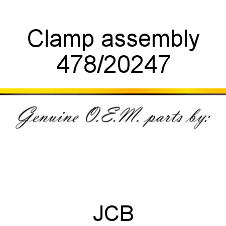 Clamp, assembly 478/20247