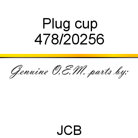 Plug, cup 478/20256