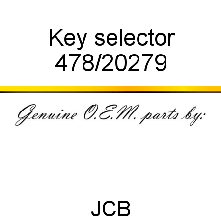 Key, selector 478/20279