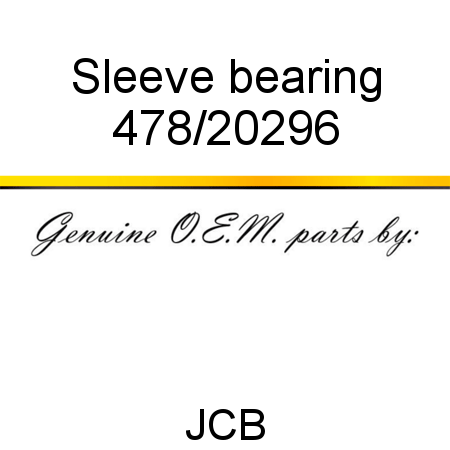 Sleeve, bearing 478/20296