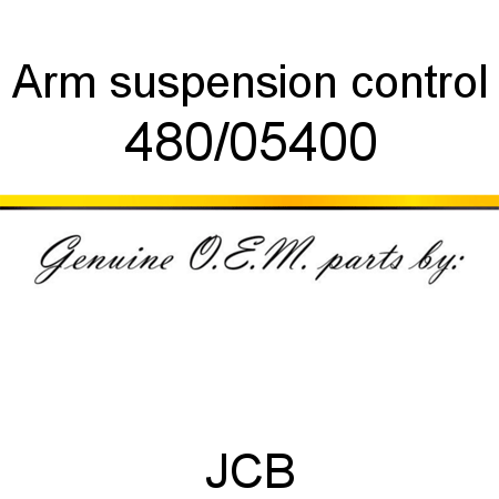 Arm, suspension control 480/05400