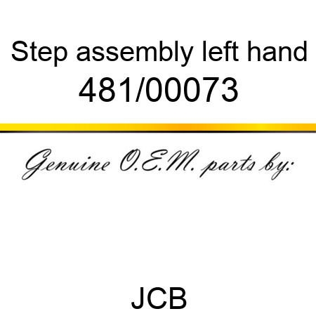 Step, assembly, left hand 481/00073
