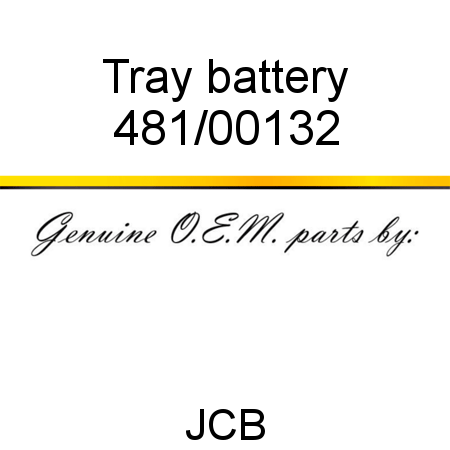 Tray, battery 481/00132