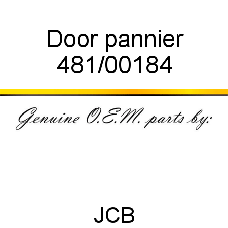 Door, pannier 481/00184