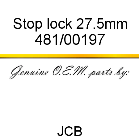 Stop, lock, 27.5mm 481/00197