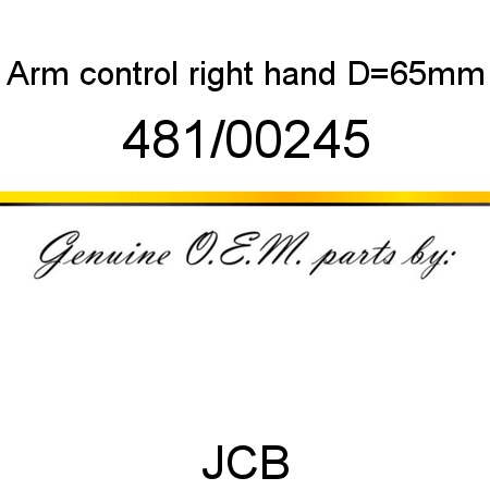 Arm, control, right hand, D=65mm 481/00245