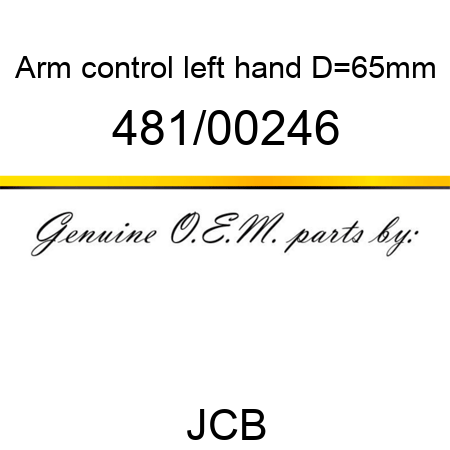 Arm, control, left hand, D=65mm 481/00246