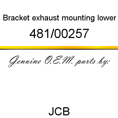 Bracket, exhaust mounting, lower 481/00257