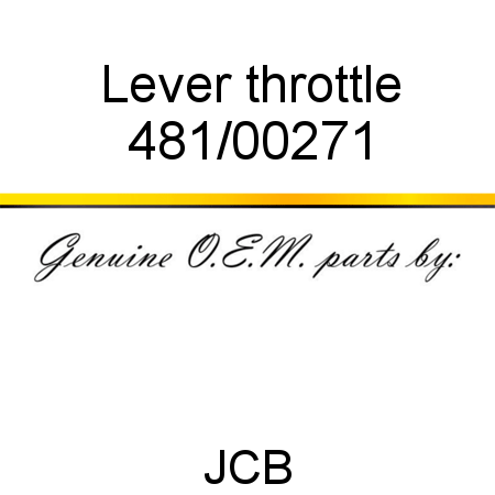 Lever, throttle 481/00271