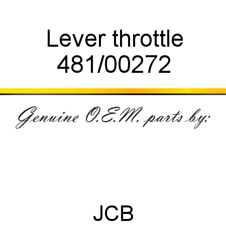 Lever, throttle 481/00272