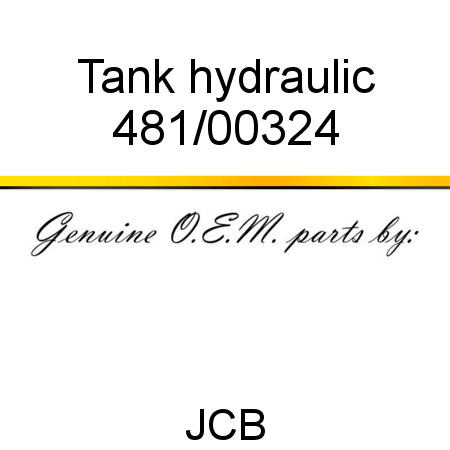 Tank, hydraulic 481/00324