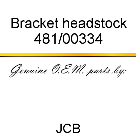 Bracket, headstock 481/00334