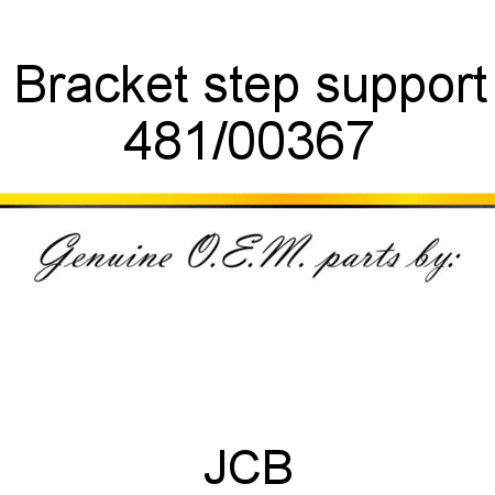 Bracket, step support 481/00367