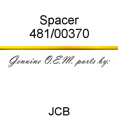 Spacer 481/00370