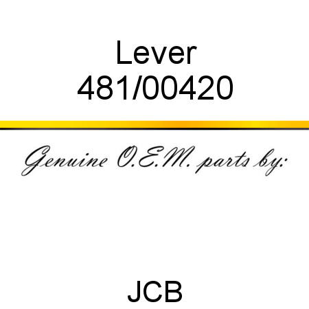 Lever 481/00420