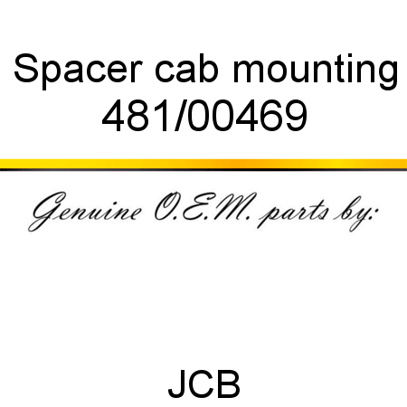 Spacer, cab mounting 481/00469